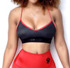 Chrissy Sports Bra from the debut “She is” Collection. This V neck cut gives the sex appeal, support and comfort needed while engaging in High Performance Activities. 